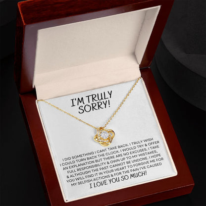 I'm Truly Sorry| I Love You - Love Knot Necklace