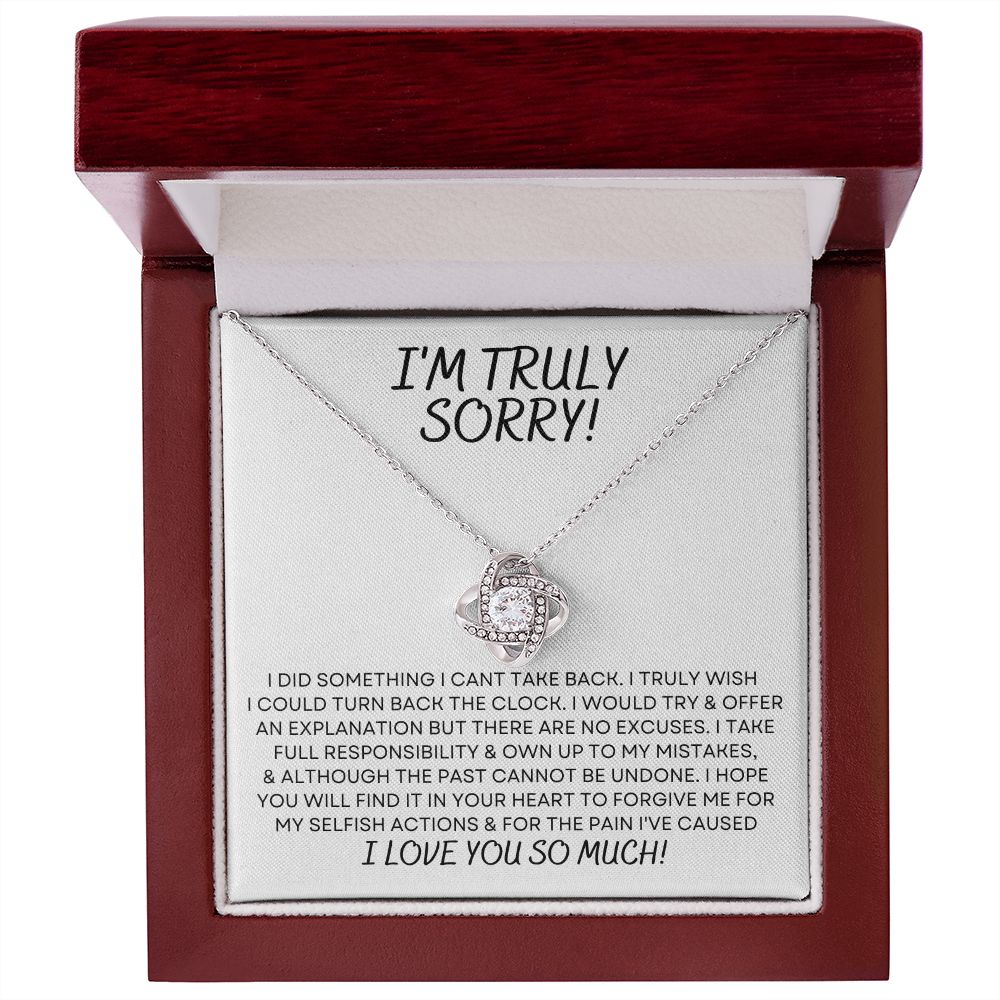 I'm Truly Sorry| I Love You - Love Knot Necklace